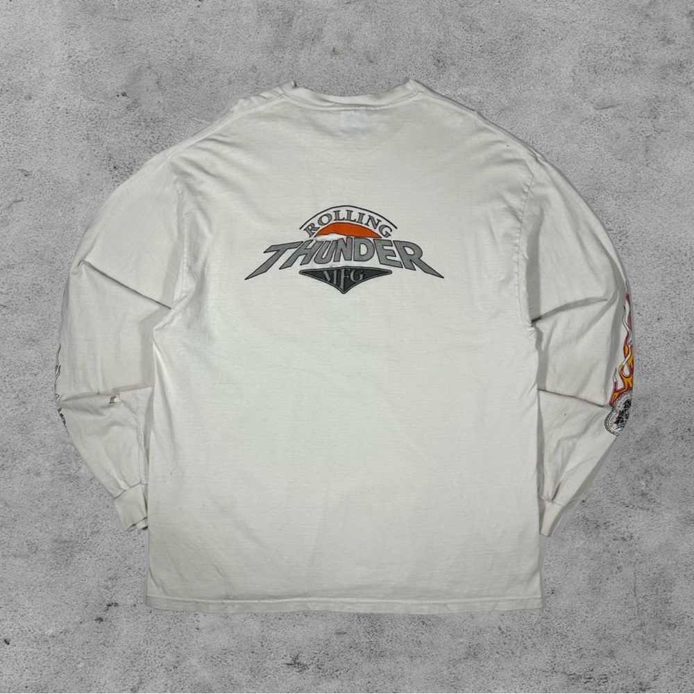 Vintage 1990s Trucker Flame Long Sleeve Shirt